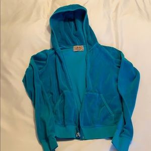 Juicy Couture velour zipper sweater Size Medium